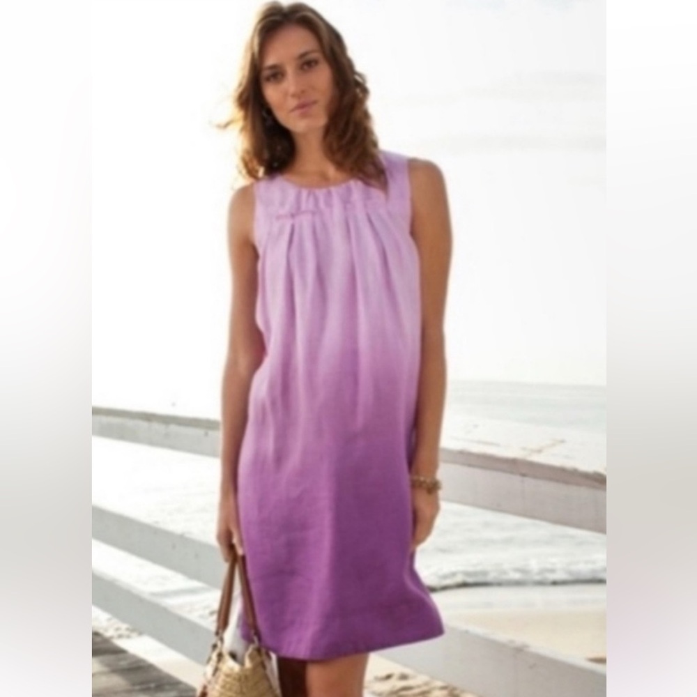 J.jill linen Purple Ombre Dress